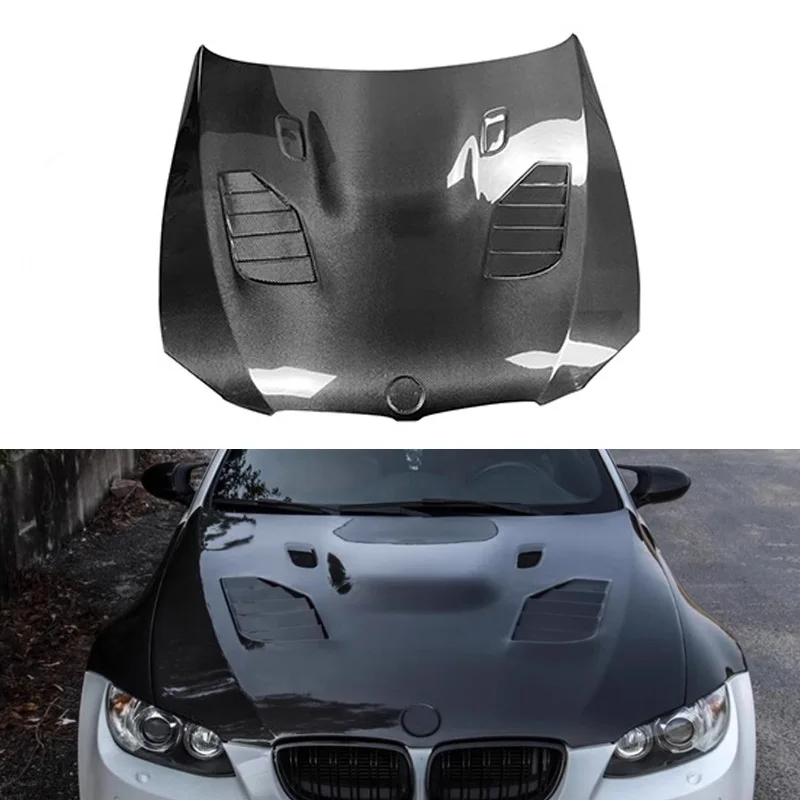 Carbon Fiber Fibre Front Engine Hood Vents Bonnet For BMW M3 E90 E92 E93