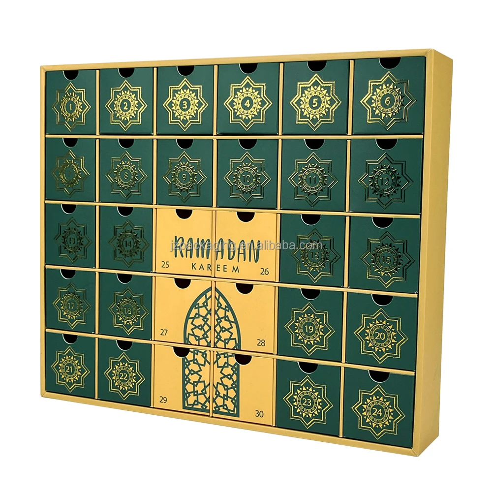 Empty Ramadan Advent Calendar with Drawers 2025 Ramadan Decorations Boxes Eid Coutdown Calendar Fillable Ramadan Gift Box