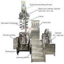 Factory Sale Steam Electric Heating High Shear Vacuum Homogenizer Emulsifier Mixer for Cosmetic Ointment Paste Cream