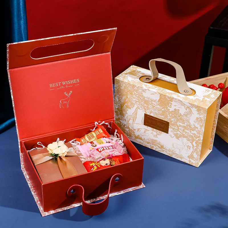 Luxury Wedding Box Souvenirs Gift Packaging Custom Boxes With Handle ...