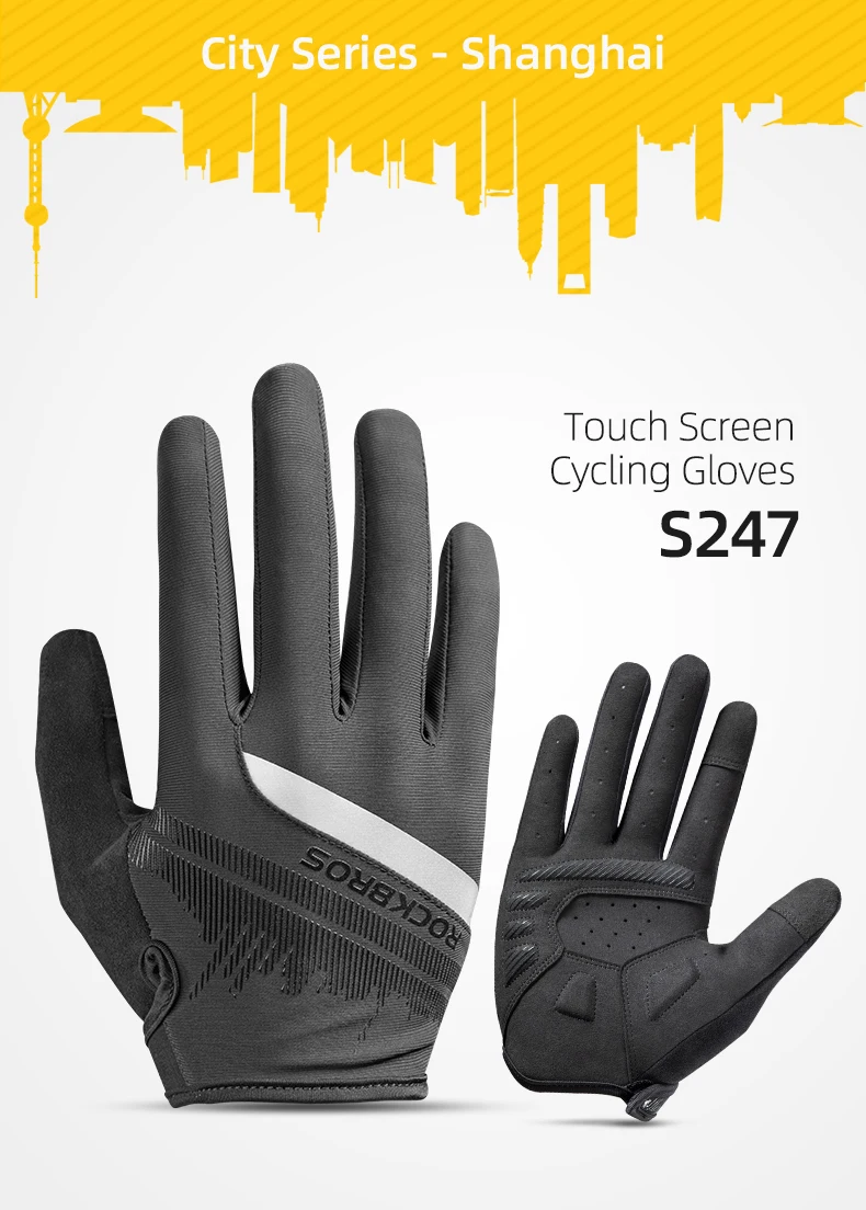 Mens Women Cycling Gloves Touch Screen Full Finger Spring Bike MTB GloveBicycle| 