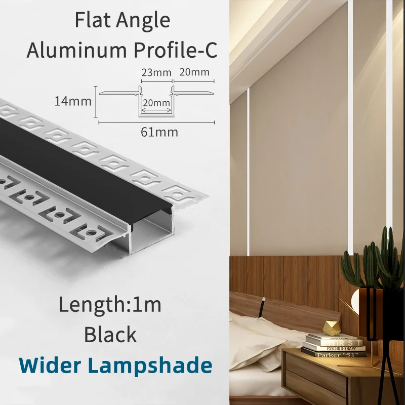 Small Size Drywall Led Profile Linear Light for Plaster Wall Recessed