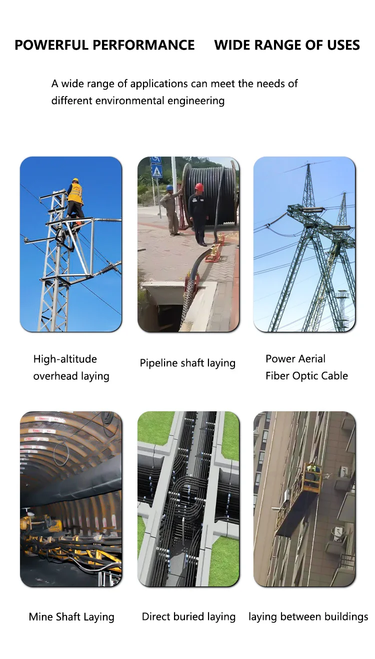 Customized Cores Outdoor Armored Fiber Optic Cable with OM1-OM4 Fiber and Temperature Resistance (-40°C to +70°C)
