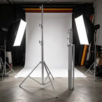 Heavy Duty 2M Stainless Steel Tripod Softbox Video Flash Umbrellas Reflector Lighting for Photo Studio detail image