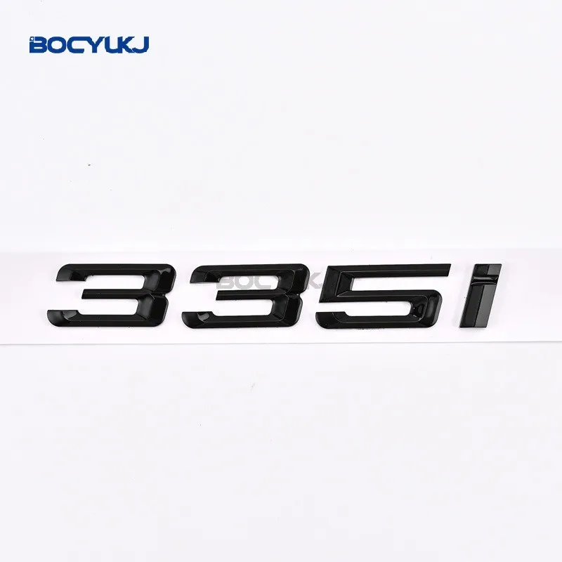 BGAGNVNLPT Logo Emblem 3D ABS Chrome Matt Black 320d Pour BMW E46 E90 F30 G20 - Sticker Coffre Arrière