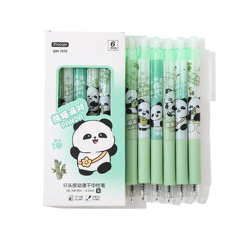 新しいShaoqinパンダHuahuaソフトグリップニュートラルペン