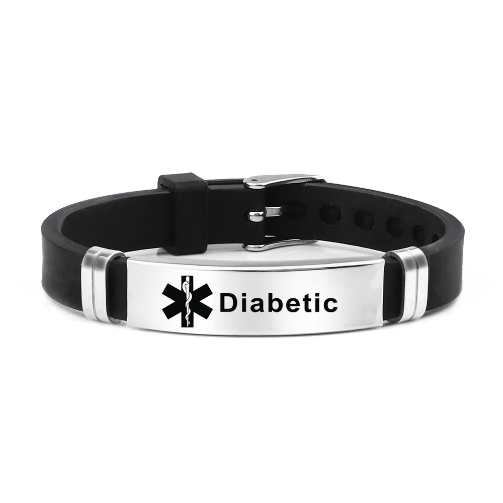 Stainless Steel Medical Alert Bracelet for Men OEM Available