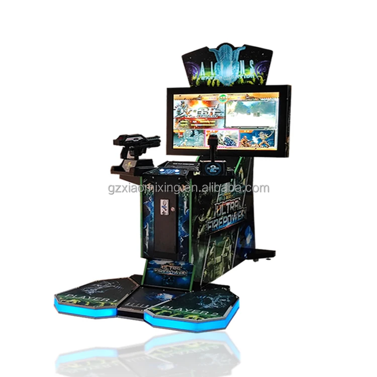 42-Inch Coin-Operated Arcade Game Console Alien Fire Shooting Simulation Wood Coin Pusher Fun Gun Shooting Machine for Amusement