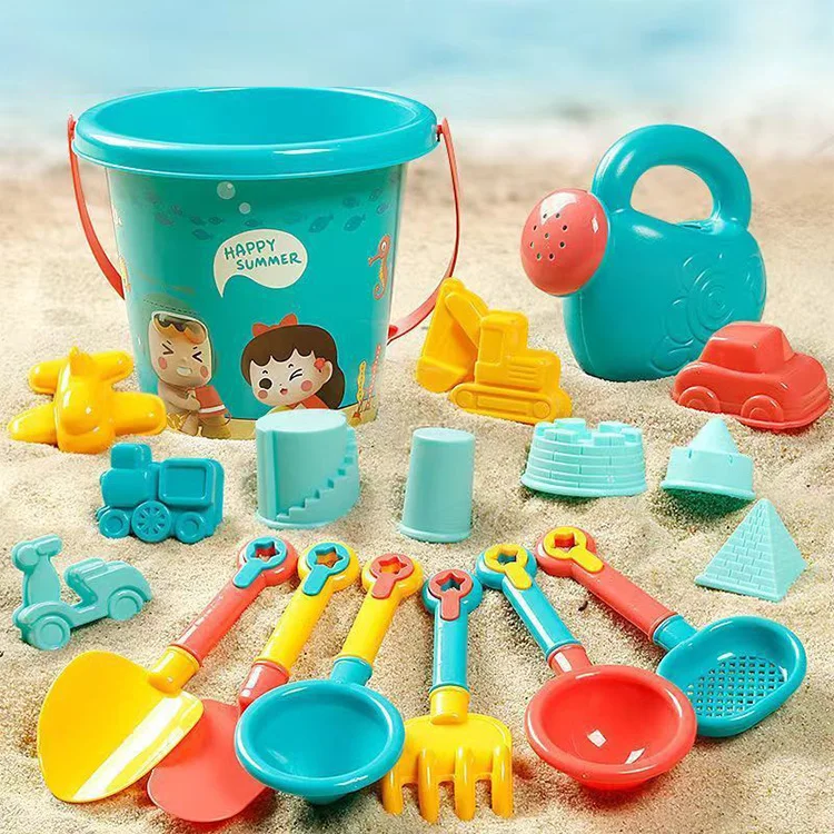 Outdoor Sand Moulds For Kids Beach Sand Bucket Sand Rake Shovel Beach ...