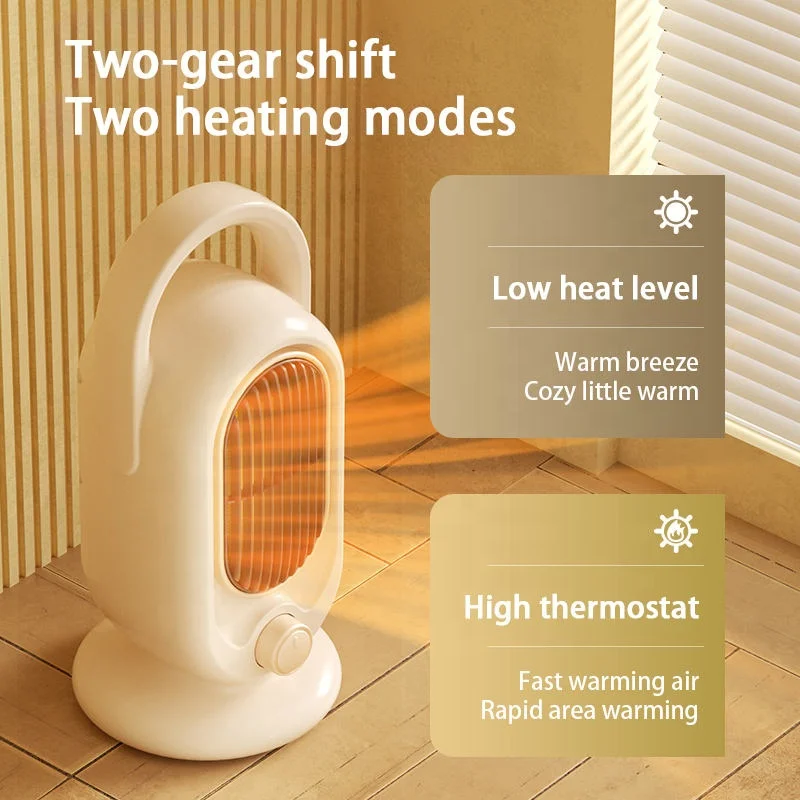 Mini Vertical PTC Desktop Heater with Remote Control Adjustable Thermostat Fast Heating 1200W for Bedroom & Office Use 5