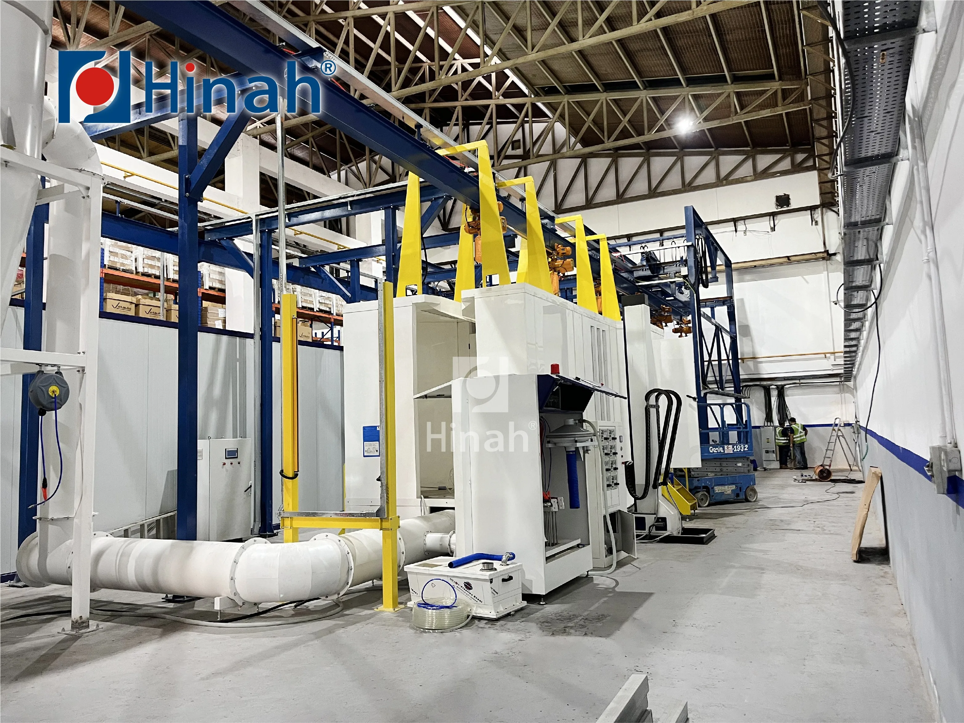 Automatic Overhead Conveyor Powder Coating Line for Lamps