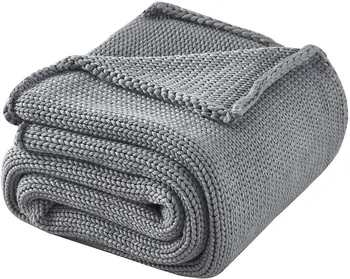 Knitted Weighted Blanket No Beads Cooling Chunky Knit Heavy Blanket