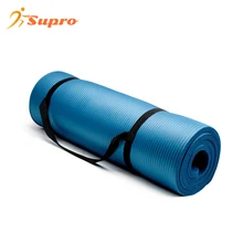 Supro Custom Logo Eco Friendly 8mm 10mm 15mm NBR Yoga Mat Pilates Travel Fitness Non Slip Yoga Mat