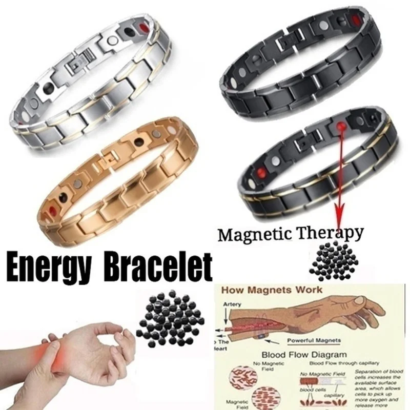 Men Women Therapeutic Energy Healing Magnetic Bracelet Therapy Arthritis  Jewelry - Bracelets - AliExpress