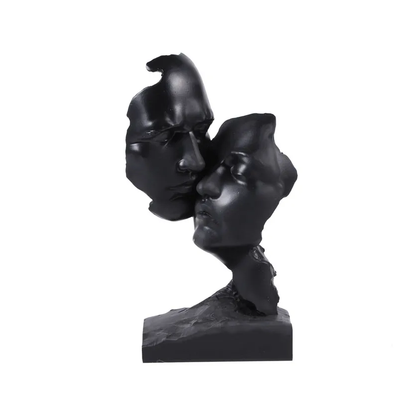 Resina abstrata de casal de amor figura resina artesanal homens mulher estátuas escultura para presente de casamento