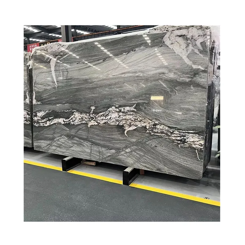 Polished Green Quartzite Norwegian Forest Marble Slabs for Hotel Villa Wall Countertop Decoration for Bathroom Floor Use