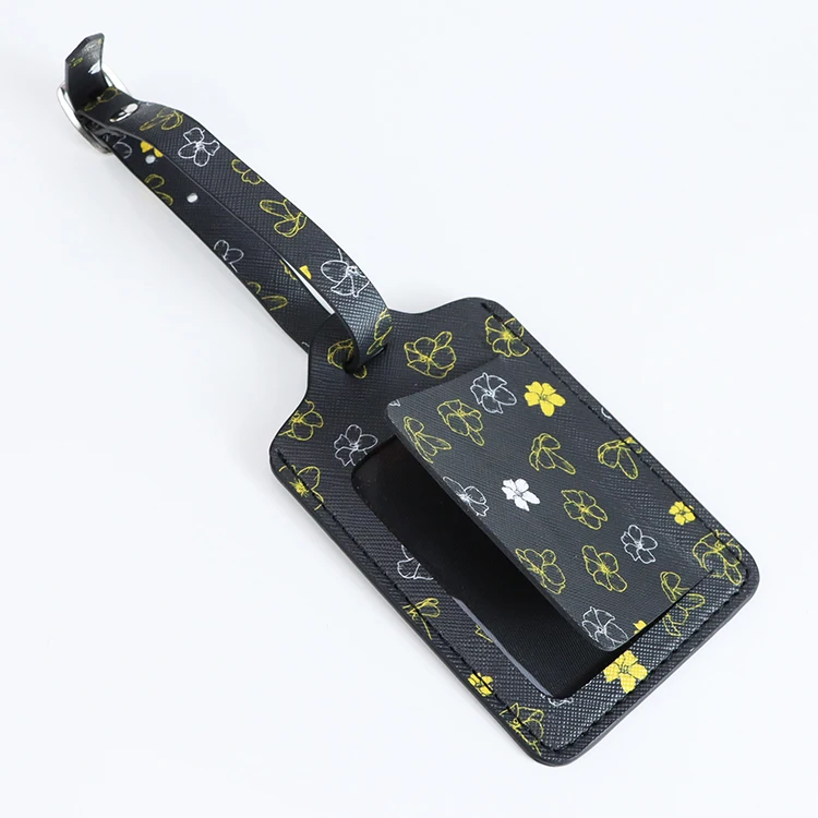 Durable High Quality Privacy Protection Leather Travel Luggage Name Card Tag