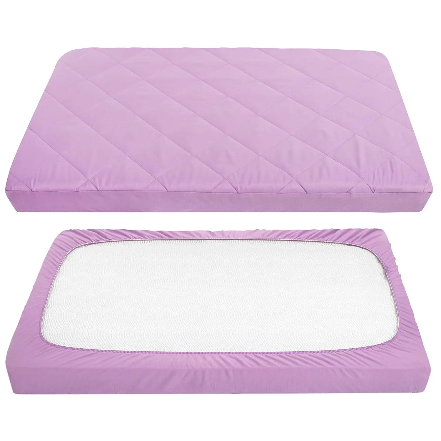 Дышащий стеганый лист лавандового цвета, 39x27x5 дюймов