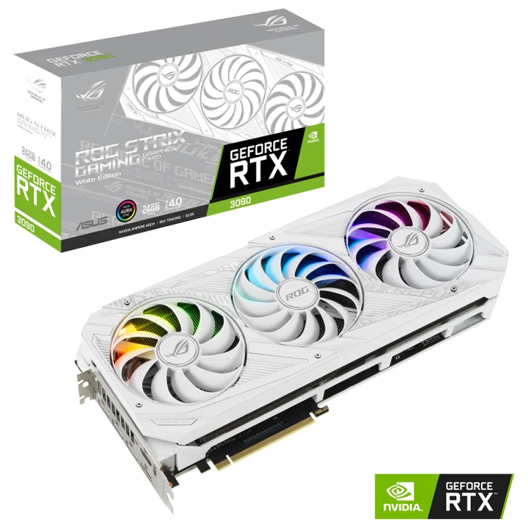 ASUS ROG-STRIX-RTX3090-O4G-WHITE - 24GB GDDR6X GPU Powerhouse