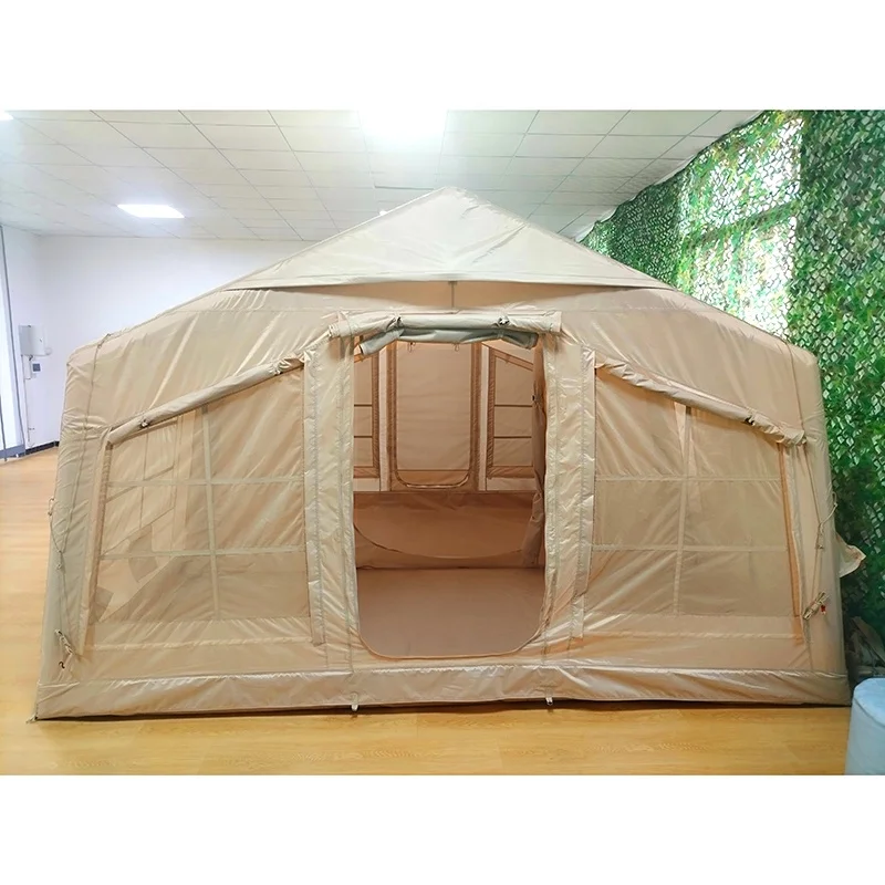 Hot Sale Cheap 5 Person 13m2 Movable Waterproof Tent Camping Tent Airtight Oxford Durable Portable Inflatable Tent