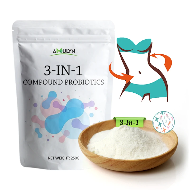 OEM Probiotic Supplement Blend Powder 3-in-1 Lactobacillus Plantarum Lactobacillus Acidophilus and Bifidobacterium Lactis