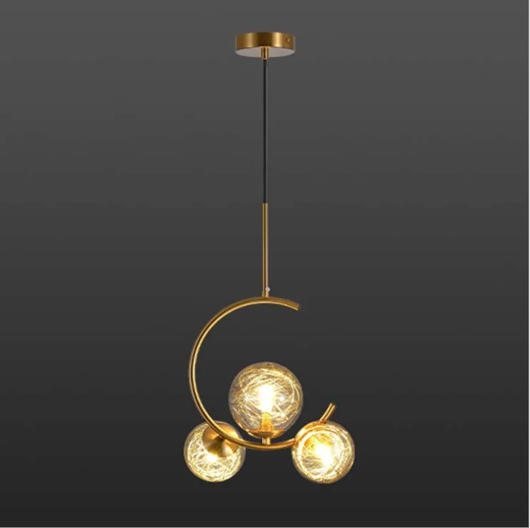 Original Factory Dining New Design pendant Lights 5 heads Lighting Chandeliers Modern Glass Pendant