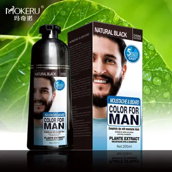 Private Label Bulk beard dye shampoo fast dye and easy use hair and beard product for man