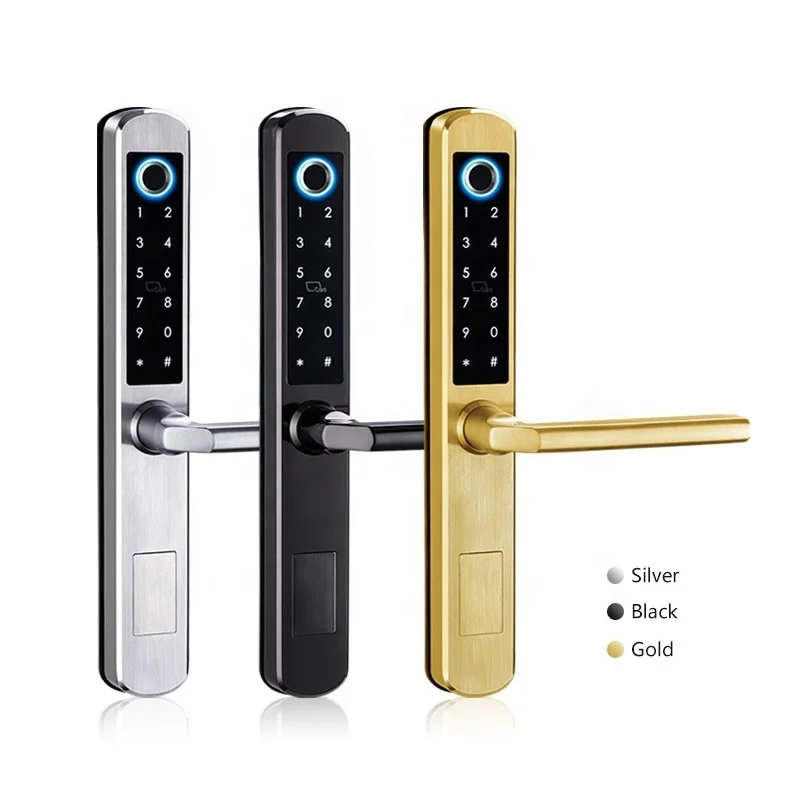 Udohow Narrow Types Sliding Safety App Control Smart Fingerprint Aluminum Door Lock