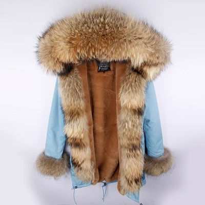 Maomaokong Winter Warm Jacket - Faux Fur Parka with Real