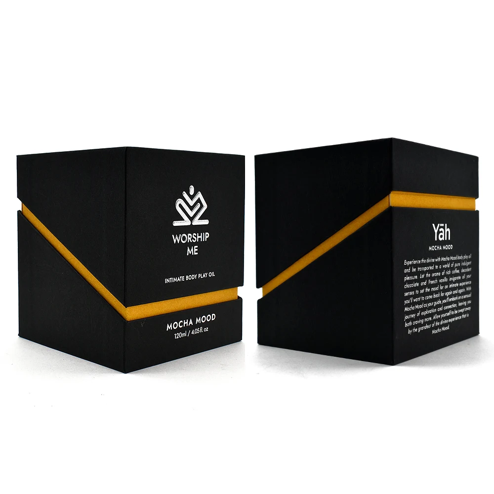 ISO9001 Custom Box Design Printing Rigid Cardboard Package Box Luxury Silver Foil Stamping Logo Candle Packaging Gift Box manufacture