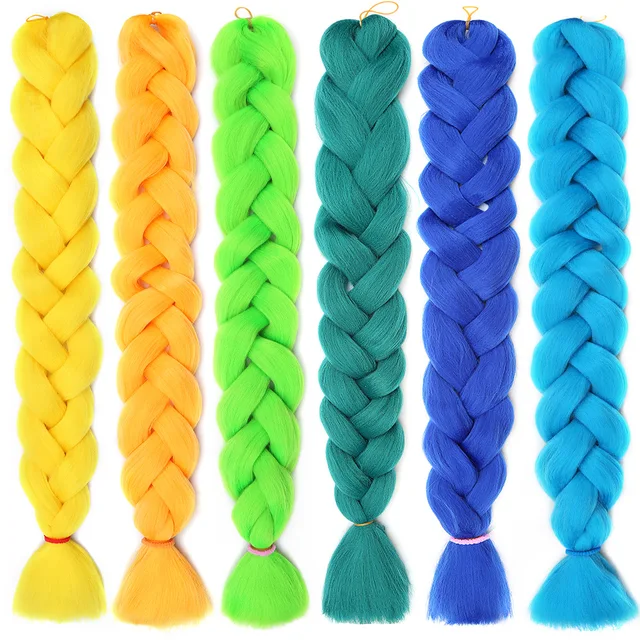 Factory Price Synthetic High Temperature Fiber 82inches Folded 41inch Jumbo Braid Hair Wholesale for Braiding Twists