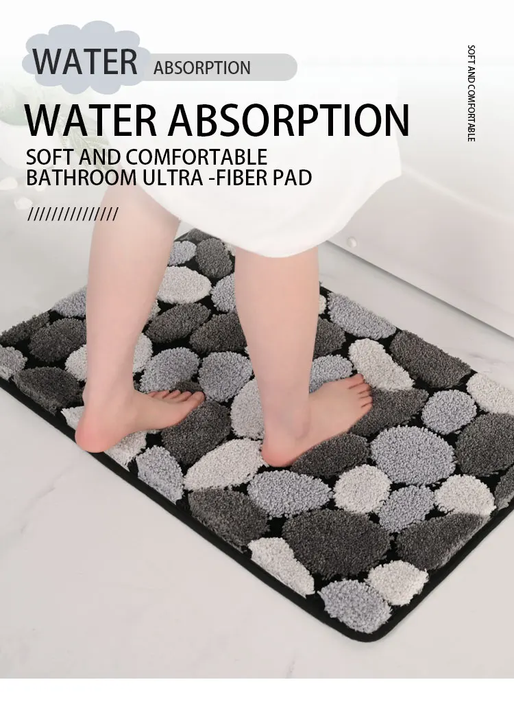 Low Price Soft Memory Foam Anti-slip Bath Mat Rug Microfiber Water absorbent Memory Foam Bath Mat for Bathroom manufacture