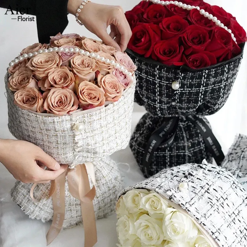 Aierflorist 10sheet Per Bag Small Round Shaped Bouquet Wrapping Lining