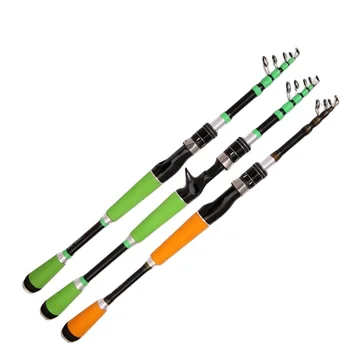 Carbon Telescopic Lure Rod Adjustable Ultra-Hard EVA Handle Straight Grip Ocean Beach Bass Fishing Rod Set – Hard Lure – view 3