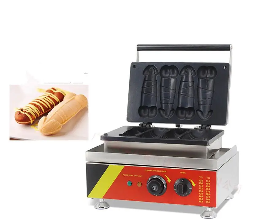 Máquina para hacer waffles en forma de pene