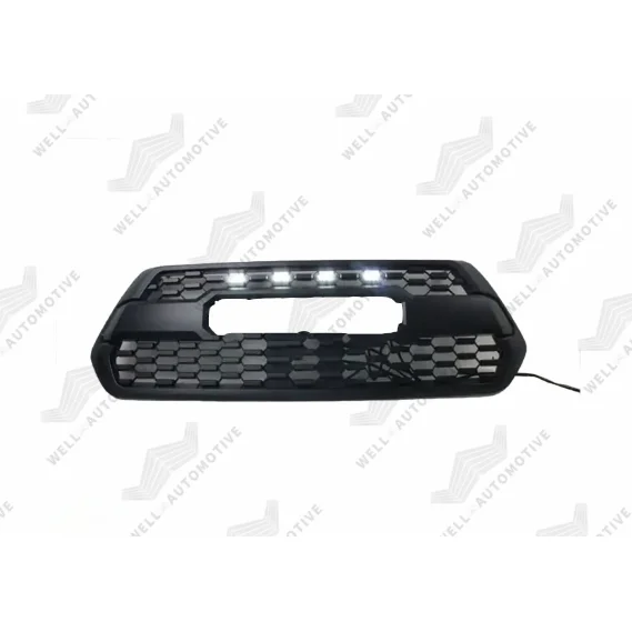 Front Upper Grille Assembly For Toyota Tacoma 2016-2022 – Matte Black Mesh