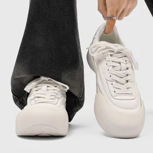 Fashion Trend Versatile New Winter Solid Color Men's Sports Sneakers Jogging Casual Lace-up Shoes