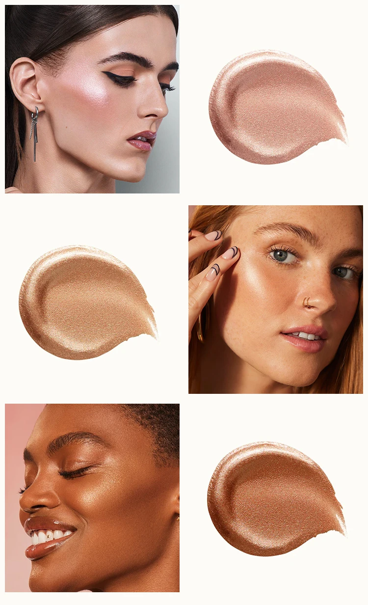 Wholesale Vegan Cream Face Liquid Glow Highlighter Body Brightening