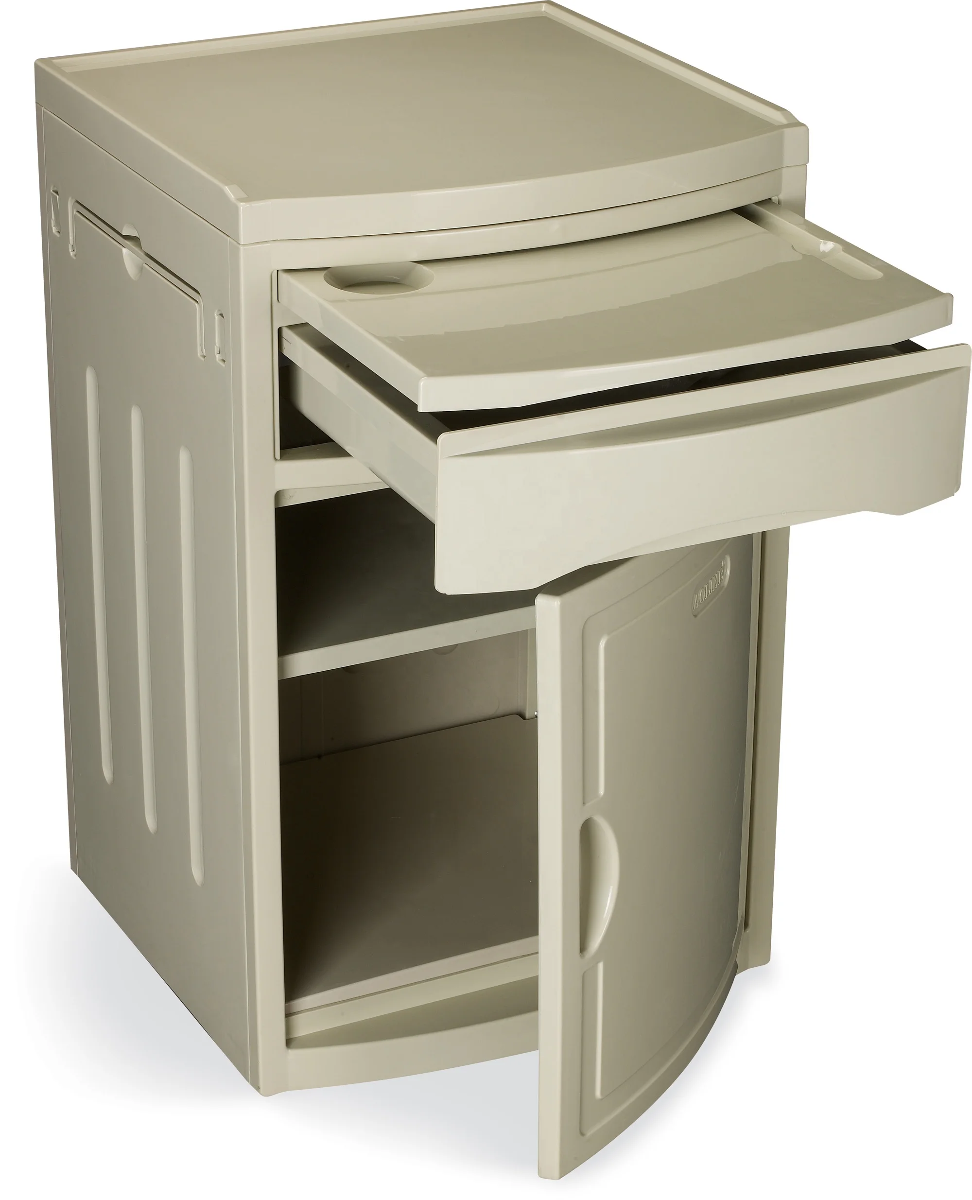 ALK06-AG01 ABS hospital bedside cabinet storage with castors for hospital