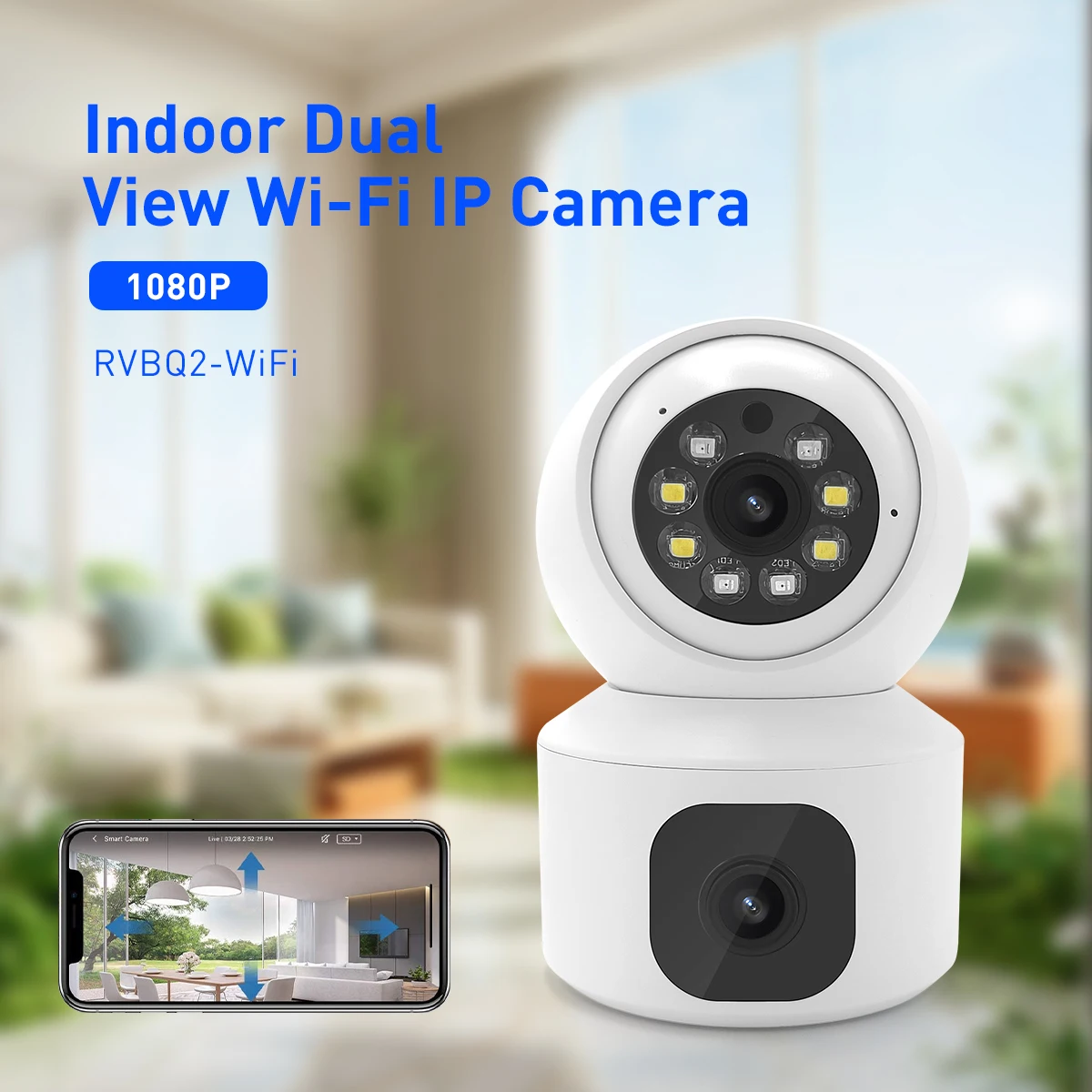 product v380 dual view 2mp indoor wifi security camera hd ptz cctv with night vision alarm storage motion detection tf card  cloud data-55