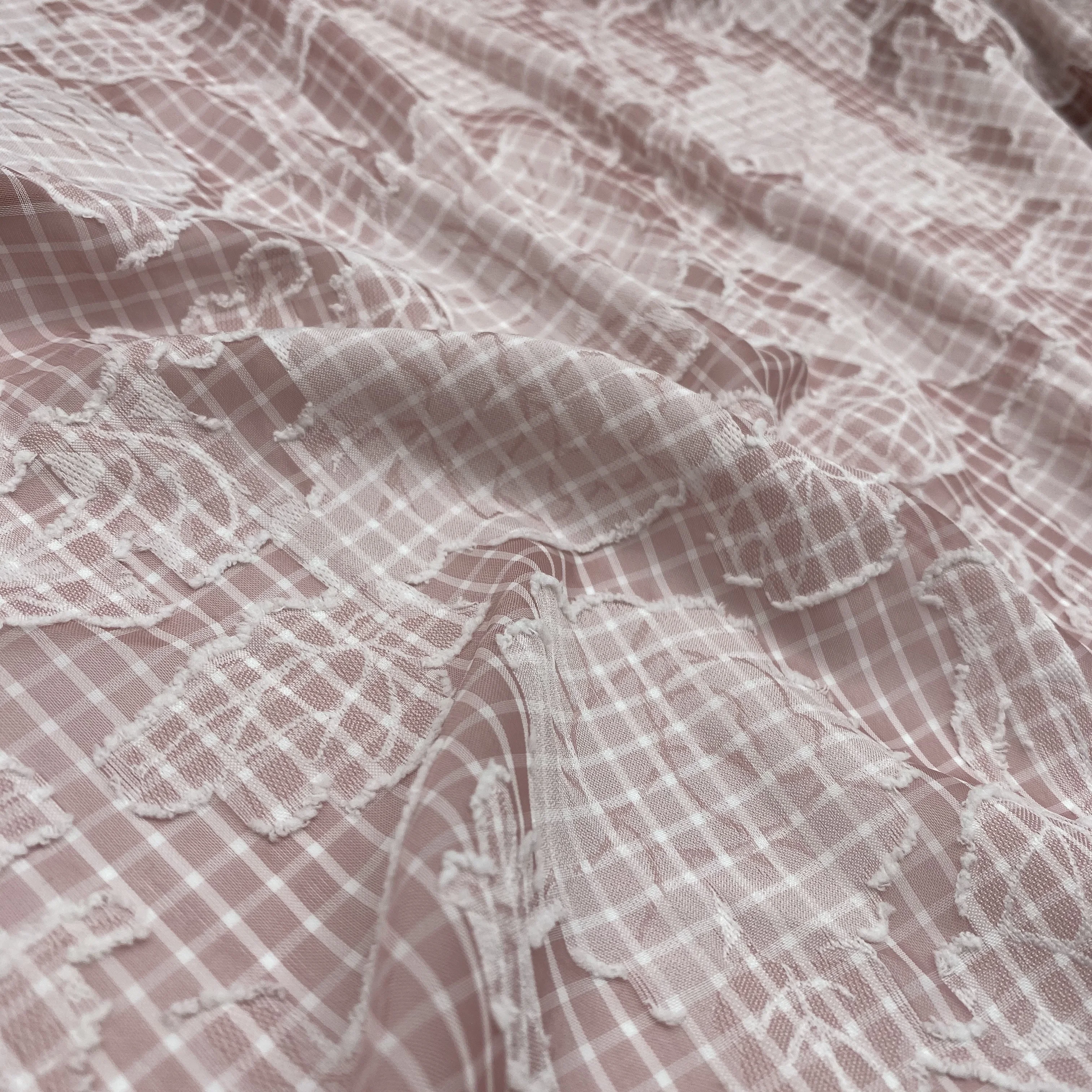 Оптовая продажа в наличии жаккардовая шифоновая ткань для