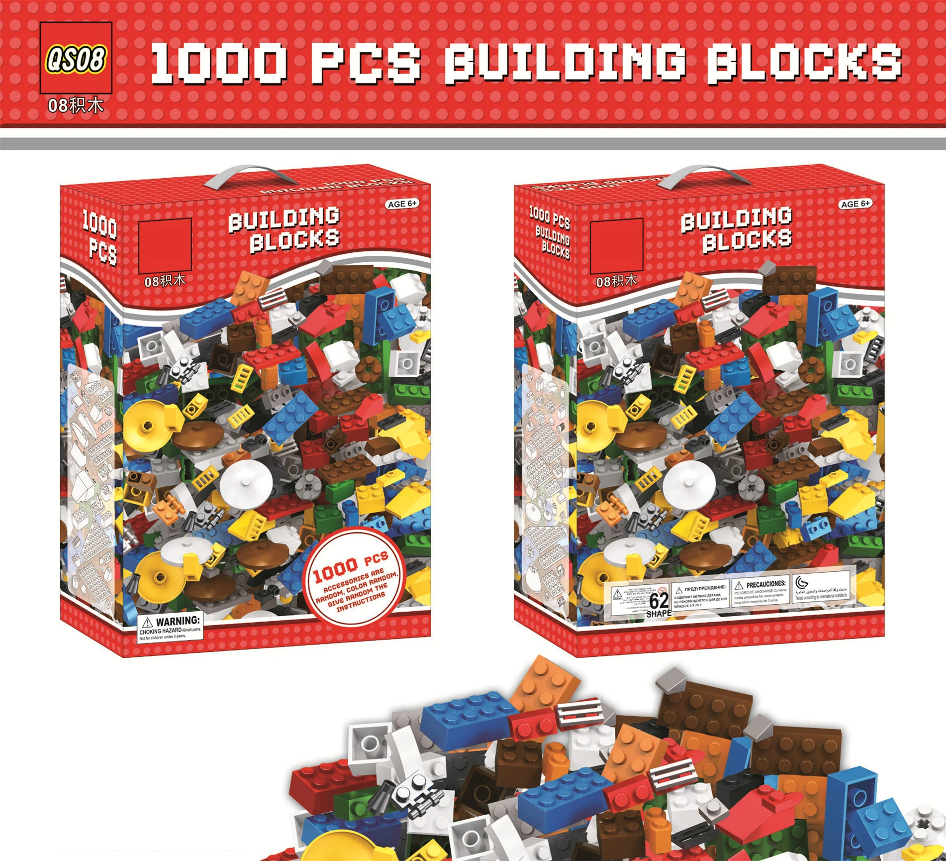 1000pcs Building Block Bricks Set Professional Lower Price Classic