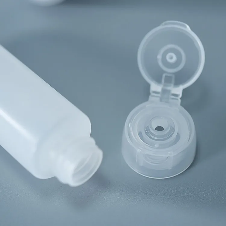 30ml 50ml Cheap Transparent Frosted PE Squeeze Tube Flip Cap for Shampoo Cosmetic Small Plastic Soft Bottles for Travel Set