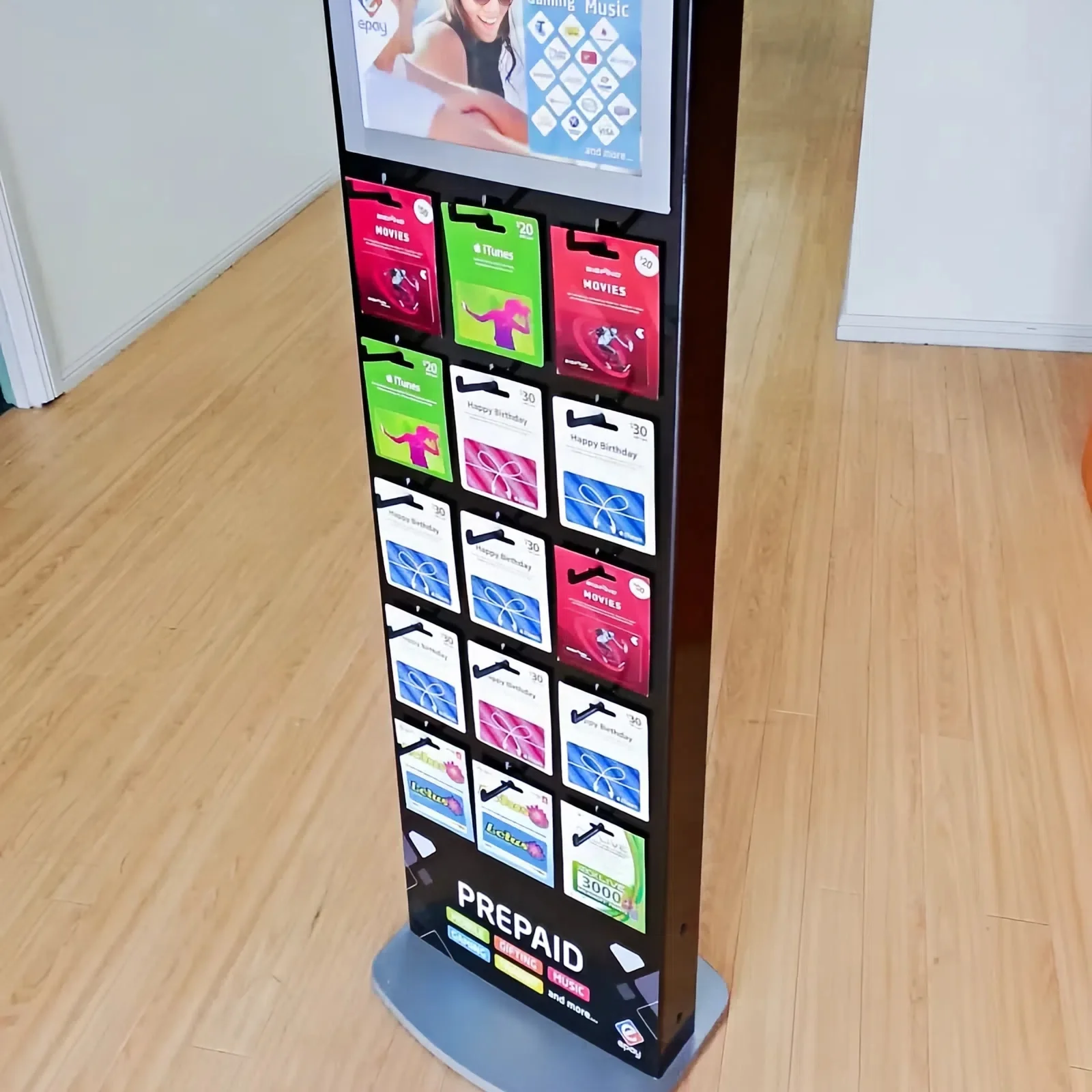 Retail Shop Custom OEM 360 Degree Rotating Gift Card Display Stand Racks Sim Card Display Stand for Retail Store