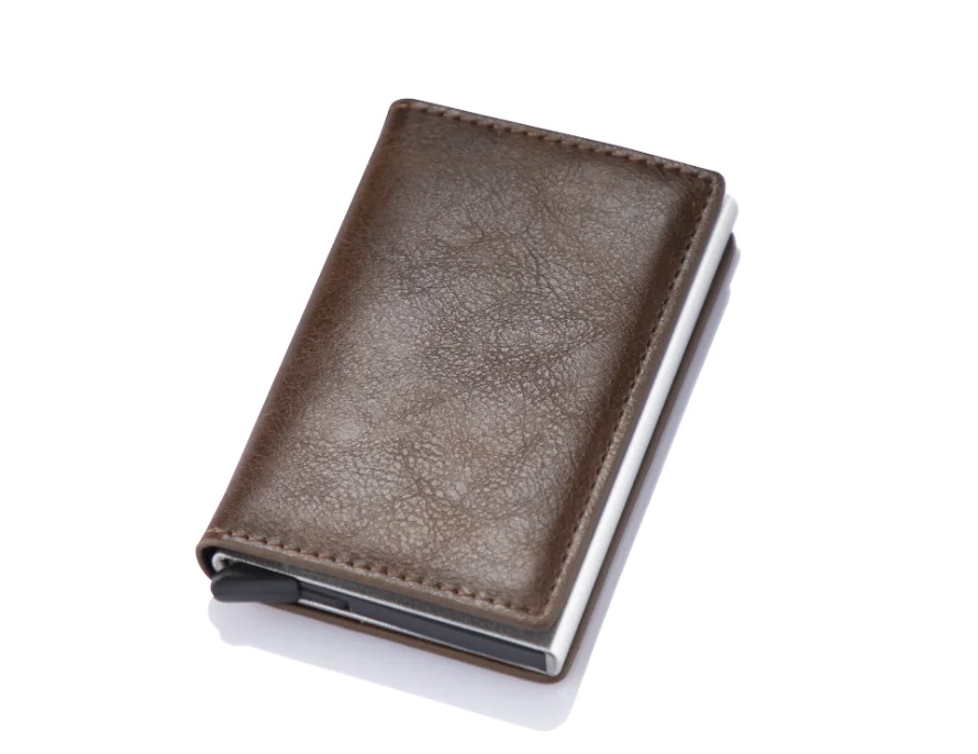 Minimalist Pop Up Leather Men Rfid Blocking Slide Wallet Designers ...