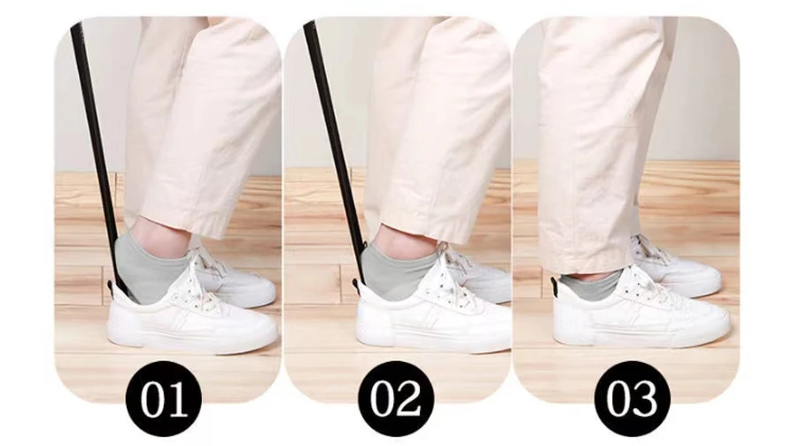 Extendable Long Handle Shoehorn Telescopic Foldable Shoe Horn