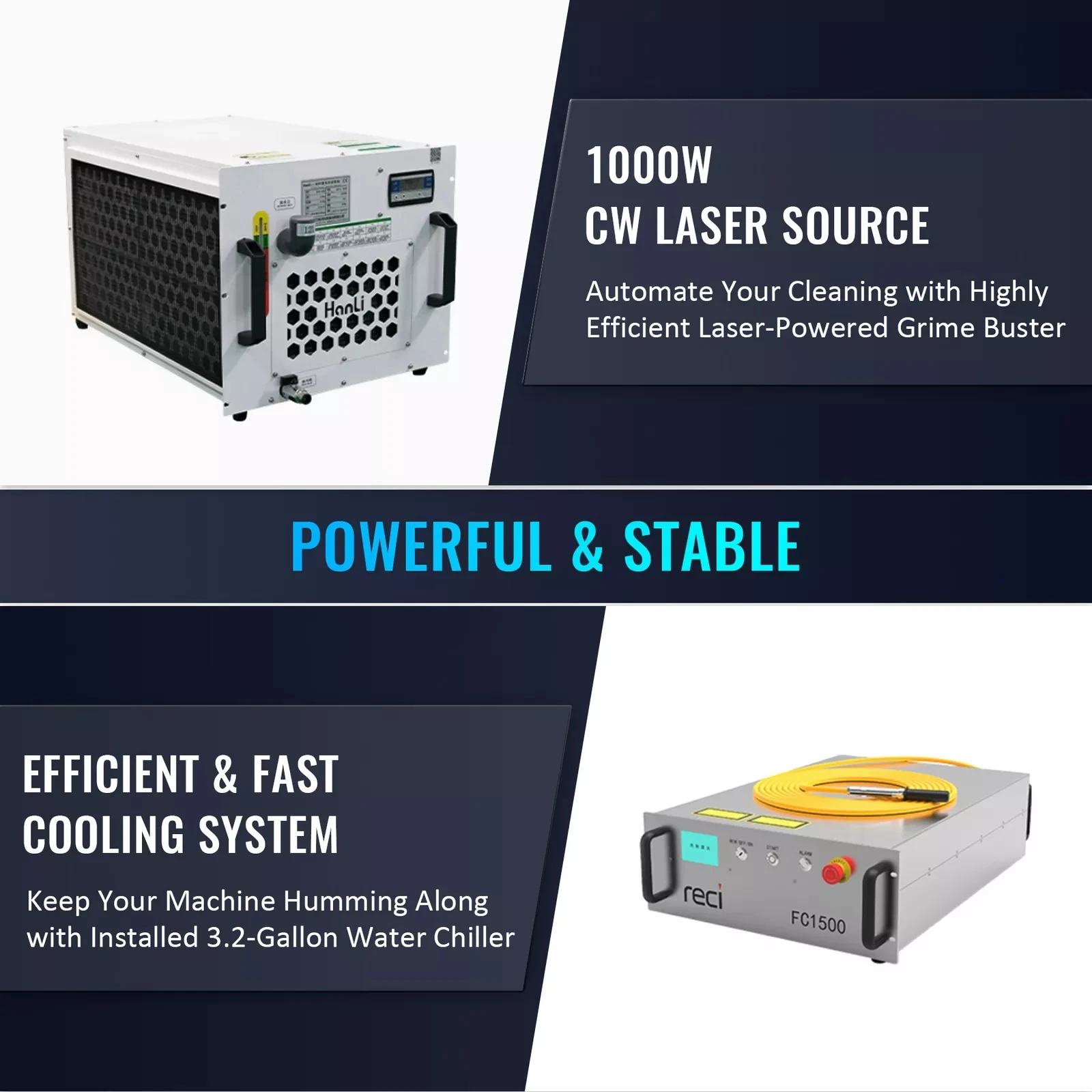 1500w 2000w 3000w Handheld Continuous Laser Cleaning Machine for Rust Paint Oil Removal Portable Laser Cleaner