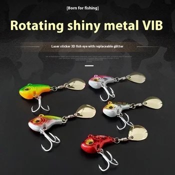 Luya Second Generation Metal Vib Bait Freshwater Bass Fish Rotating Sequins Attracts Sea Bass Zander Saltwater Drop-Up – Metal Jig – view 4