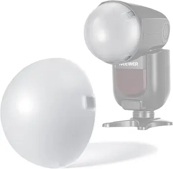 NEEWER Magnetic Dome Diffuser for Round Head Speedlite Flash Magnetically Attached Flash Dome Light Modifier for Speedlite
