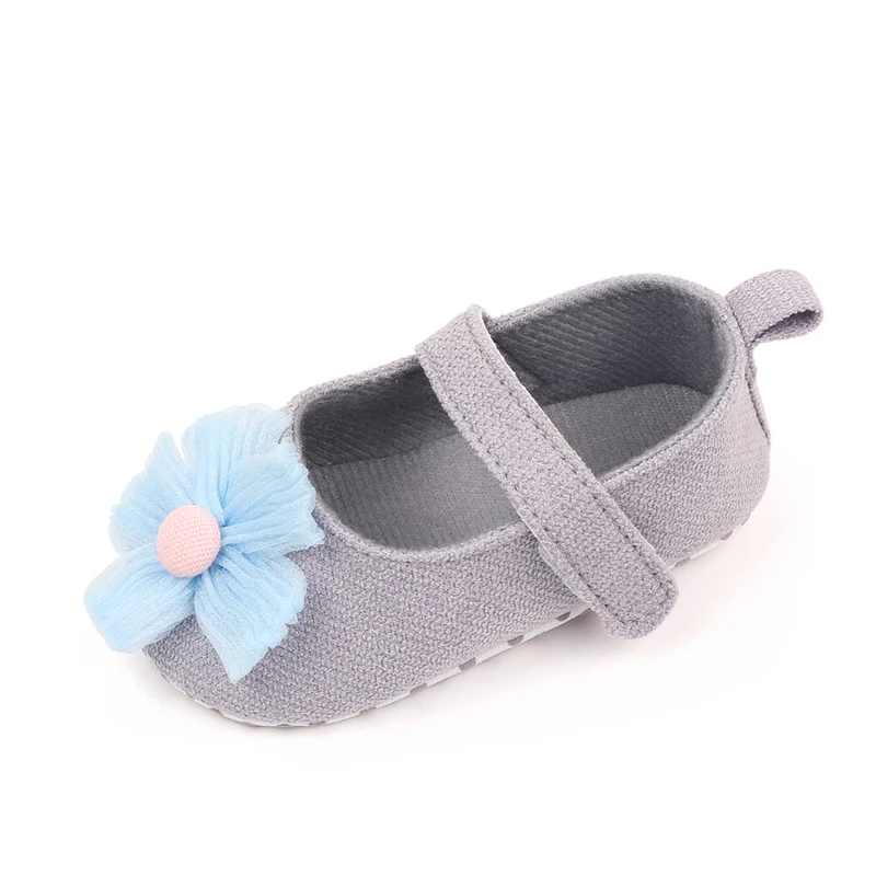 Spring and Fall New Flower Soft Soled Baby Walking Shoes for Girls supplier
